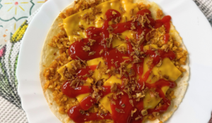 Smashed tacos vegano